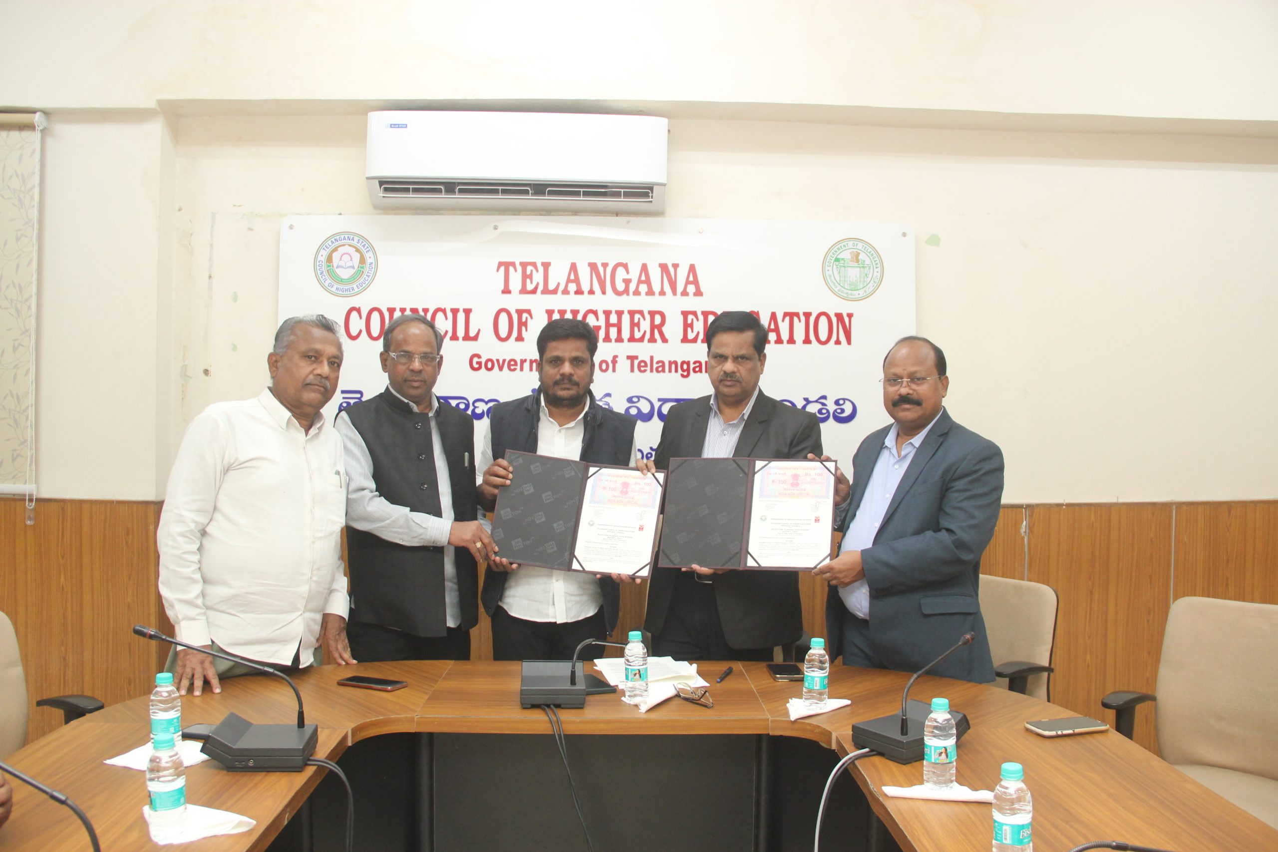 MOU signed with T-SAT for providing value added education modules to Telangana Students and Faculty